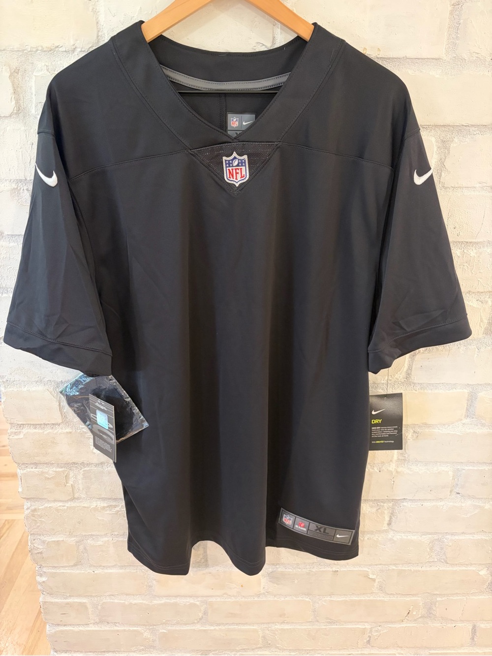 NFL Men’s Black Nike Short Sleeve Performance Jersey